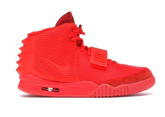 Men's Red Air Yeezy 2 'October' Shoes 015